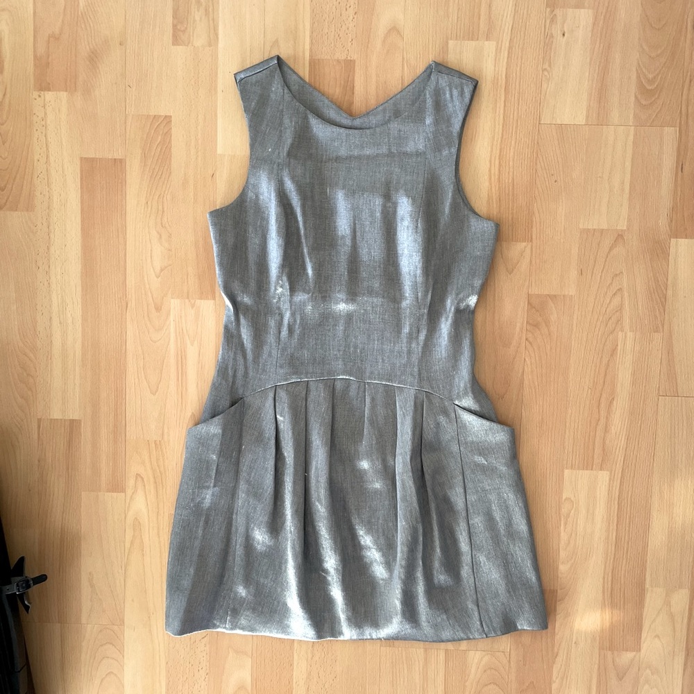 Theyskens’ Theory silver gray dress
